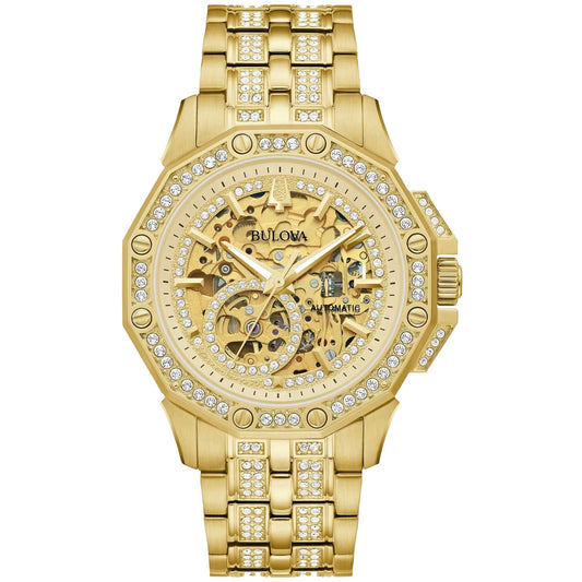 Octava Men'S Gold Tone Stainless Steel Crystal Automatic Watch 98A292